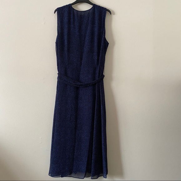 Ann Klein Robin’s Egg Dot Print Midi Dress. - Picture 4 of 7